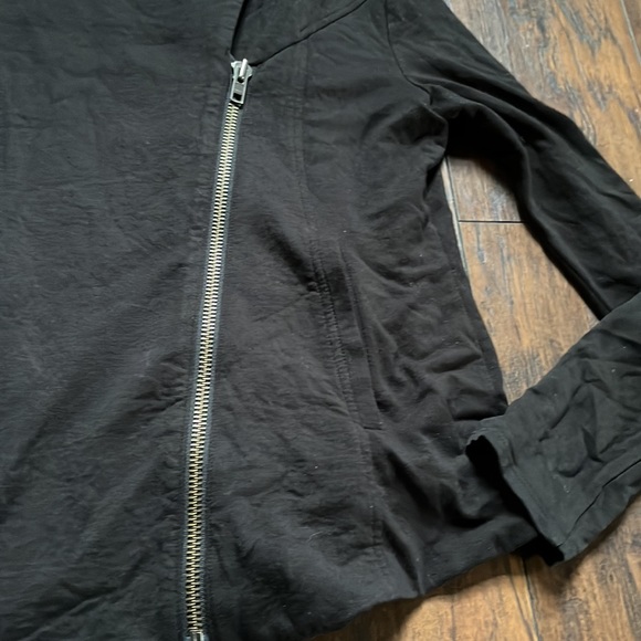 Helmut Lang Black Asymmetrical Zip Up Jacket - Picture 3 of 8